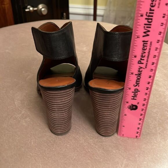 Lucky Brand Sz 9 Lizette Leather Open-Toe Ankle Booties EUC - Picture 5 of 13